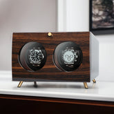 Double Wood Watch Winder for Automatic Watches - Perfect for Rolex Timepieces